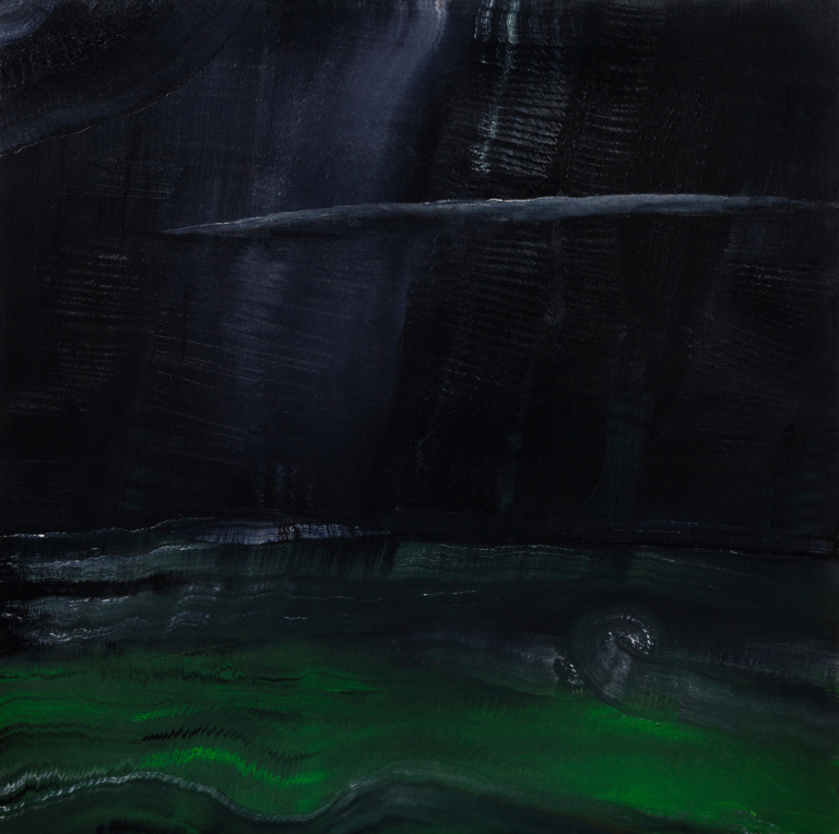 Smeraldo 8, 2021/2022, 120x120x2cm, Oil on canvas