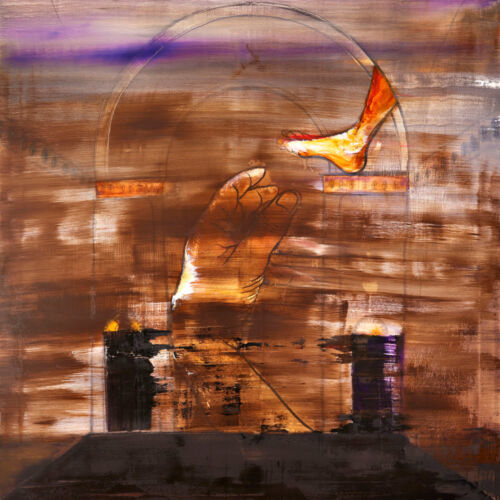 Compassione-4 (Miracolo del
piede risanato) 
2024
Acrylic and oil on canvas
150x150x2 cm
IA-1076A