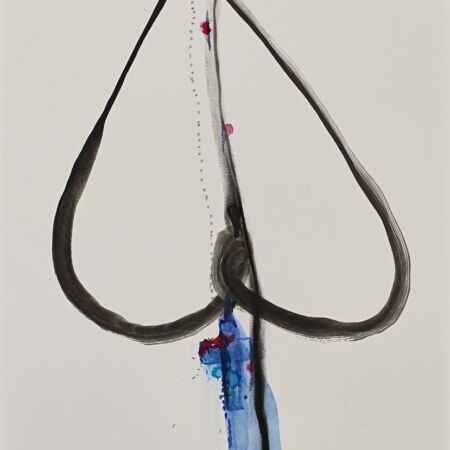 Un cuore per la cura (A Heart for Care) - Mixed media on paper - 44x36.5 cm
