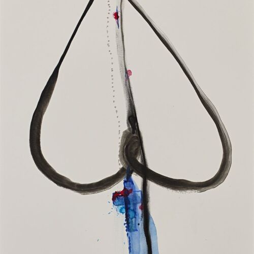 Un cuore per la cura (A Heart for Care) - Mixed media on paper - 44x36.5 cm