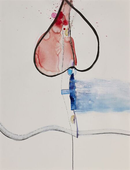 Un cuore per la cura (A Heart for Care) - Mixed media on paper - 64x50 cm