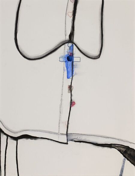 Un cuore per la cura (A Heart for Care) - Mixed media on paper - 64x50 cm