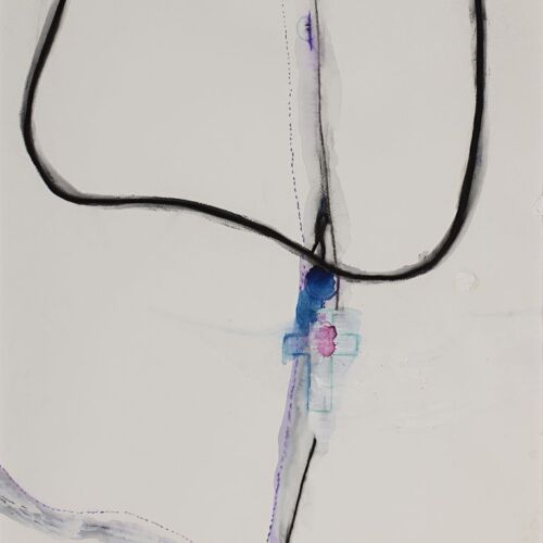 Un cuore per la cura (A Heart for Care) - Mixed media on paper - 64x50 cm