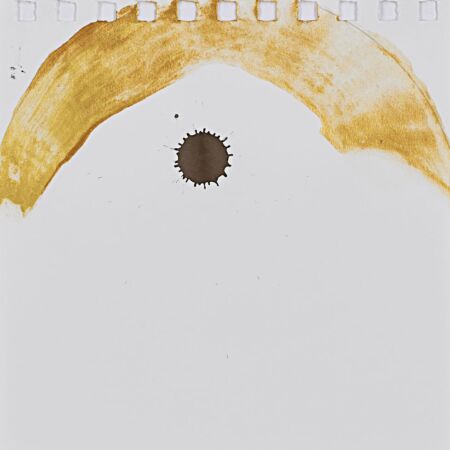 PORTA E ARCO NELLA CAPPELLA PORTINARI - 2024 - Charcoal and watercolour on paper - 14.5x14 cm