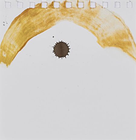 PORTA E ARCO NELLA CAPPELLA PORTINARI - 2024 - Charcoal and watercolour on paper - 14.5x14 cm