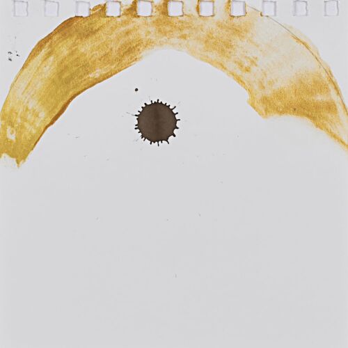 PORTA E ARCO NELLA CAPPELLA PORTINARI - 2024 - Charcoal and watercolour on paper - 14.5x14 cm