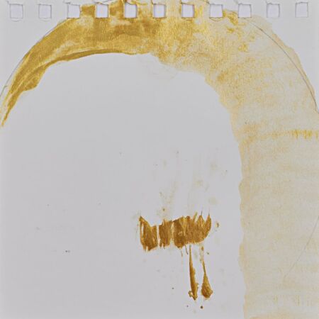 PORTA E ARCO NELLA CAPPELLA PORTINARI - 2024 - Charcoal and watercolour on paper - 14.5x14 cm