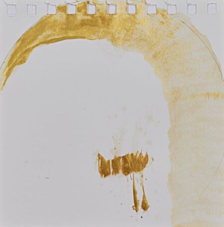 PORTA E ARCO NELLA CAPPELLA PORTINARI - 2024 - Charcoal and watercolour on paper - 14.5x14 cm